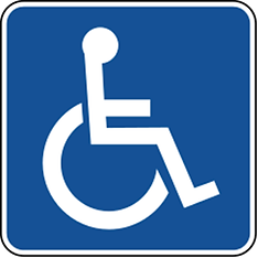 Wheelchair accessible symbol in Paint.pn